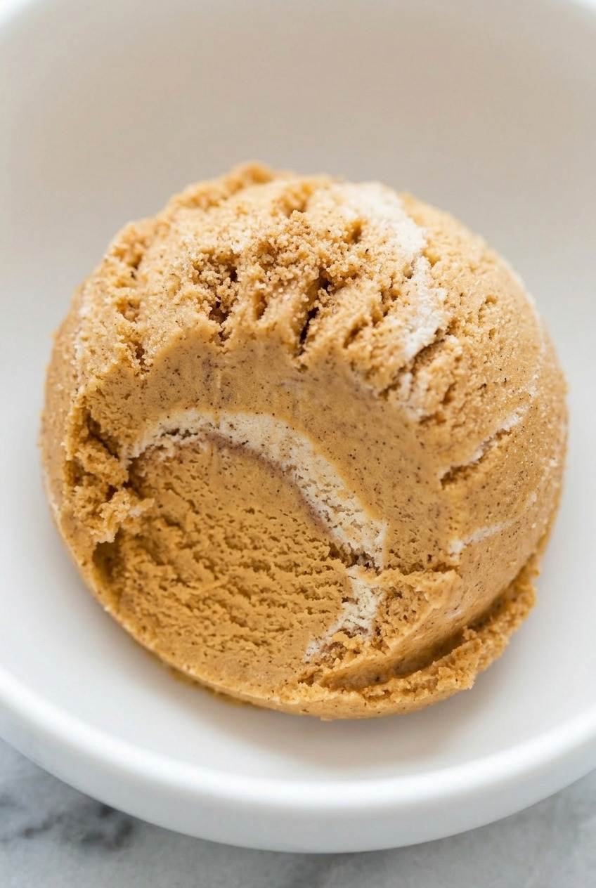 sweet potato pie ice cream close up