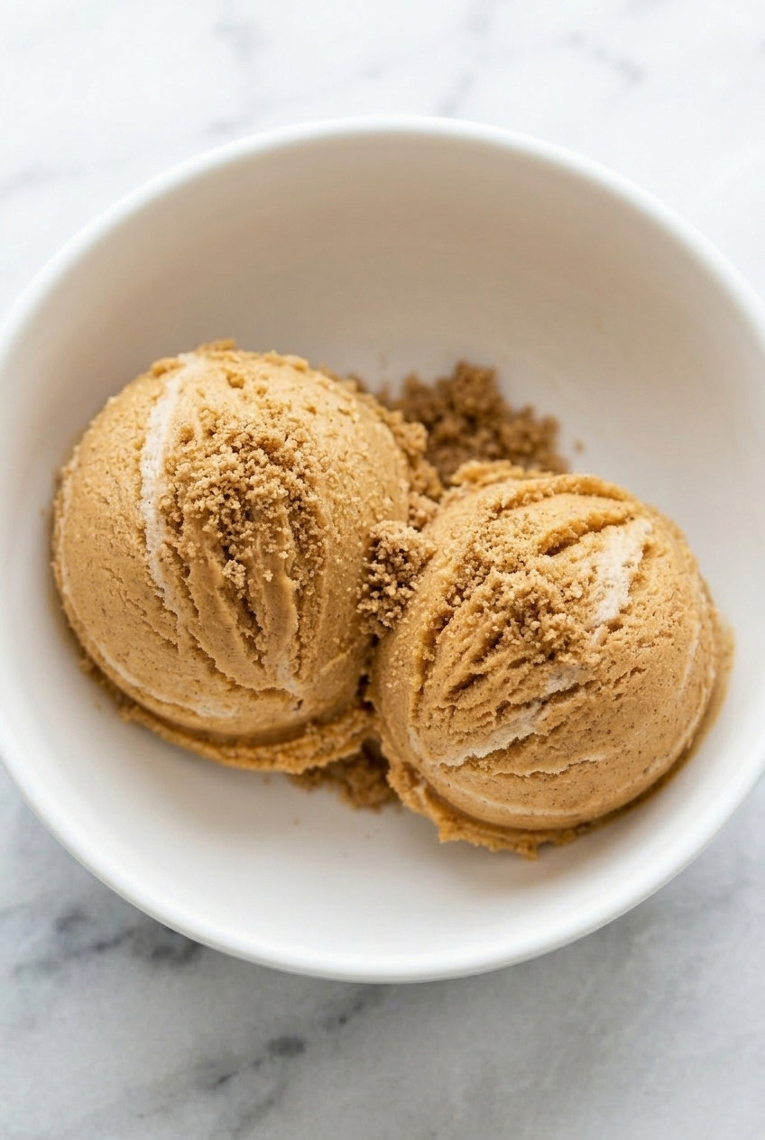 sweet potato pie ice cream served