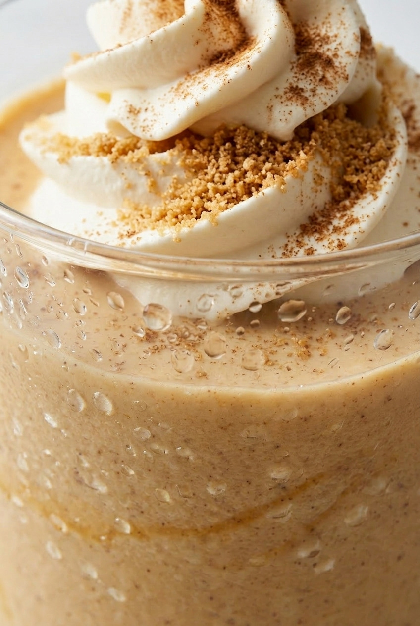 sweet potato pie milkshake close up