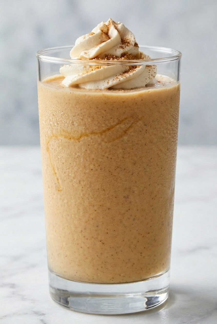sweet potato pie milkshake side view