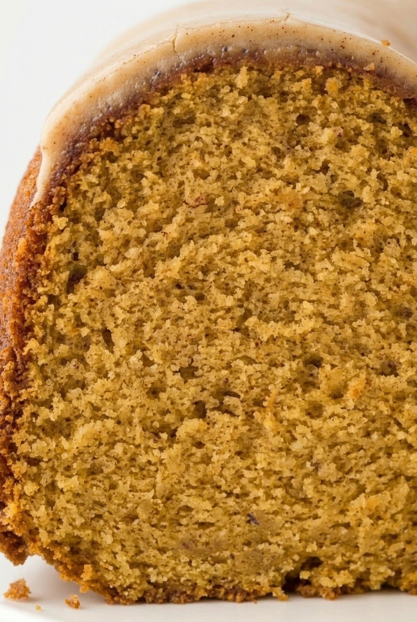 sweet potato pound cake close up