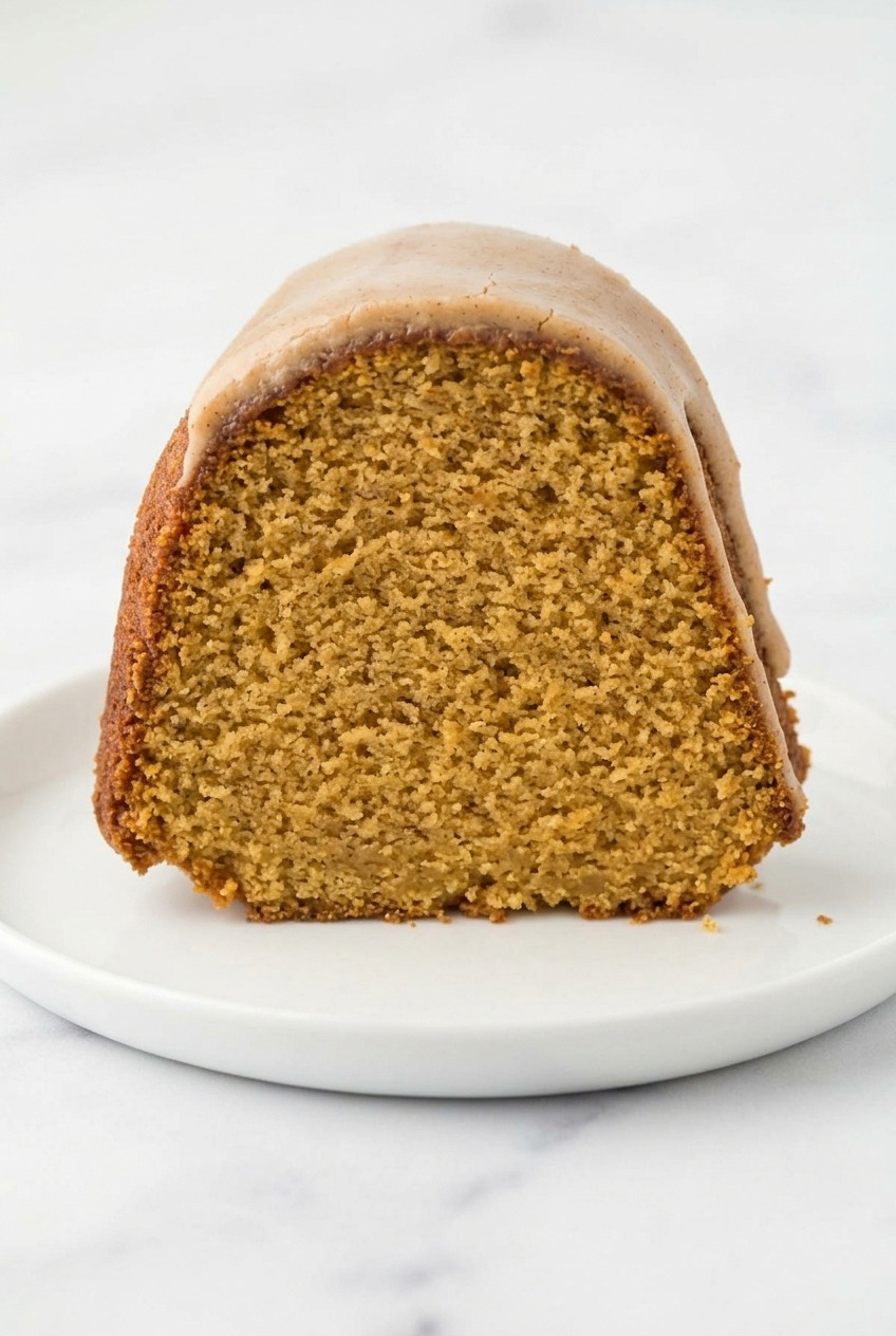 sweet potato pound cake side view
