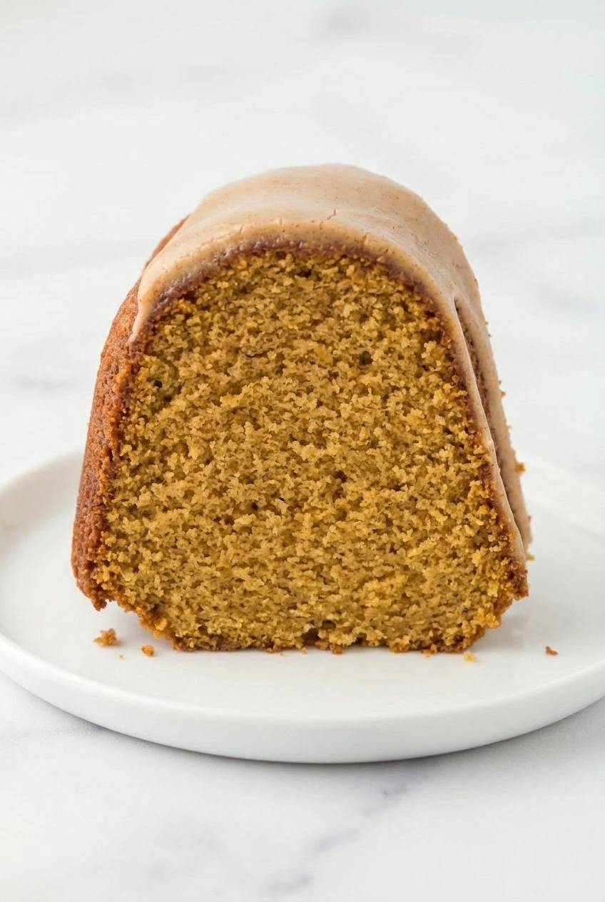sweet potato pound cake served