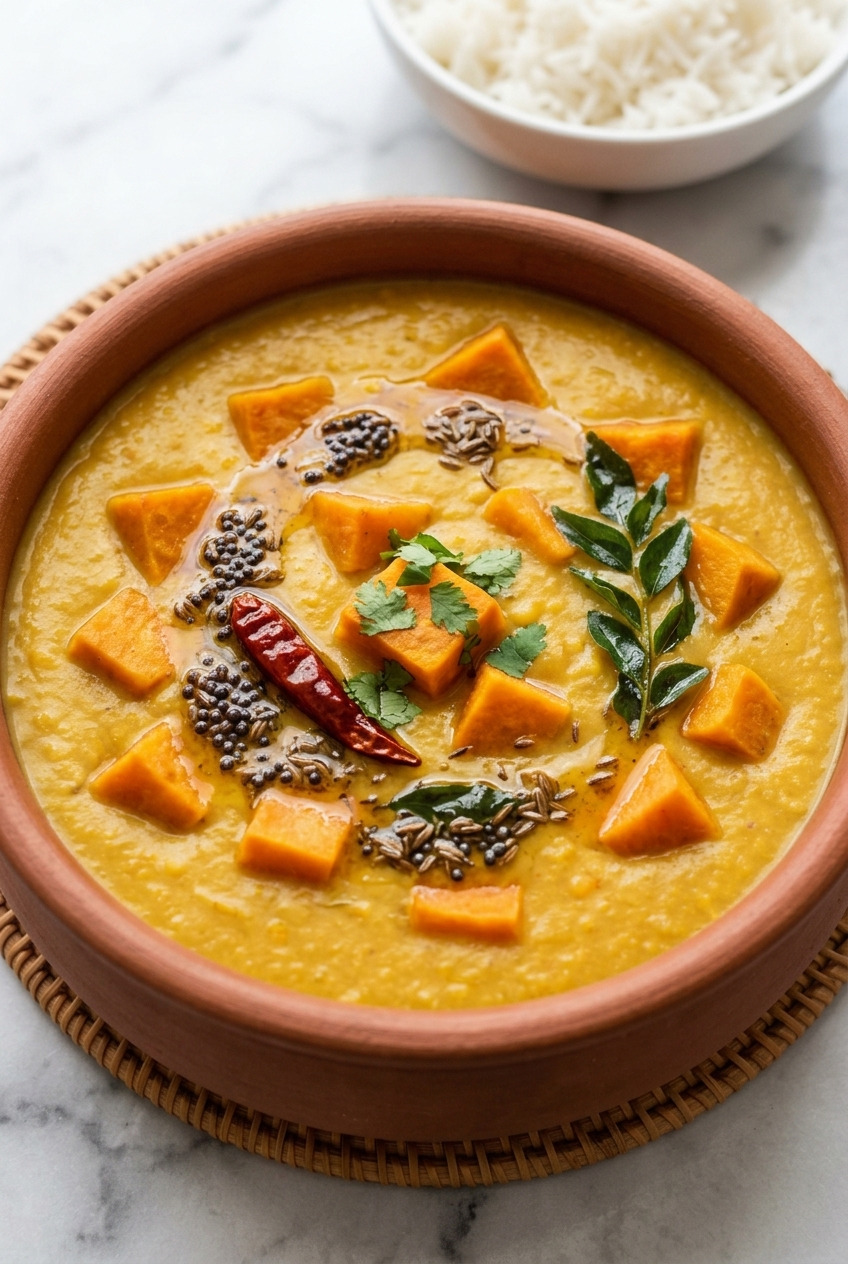 sweet potato red lentil dal